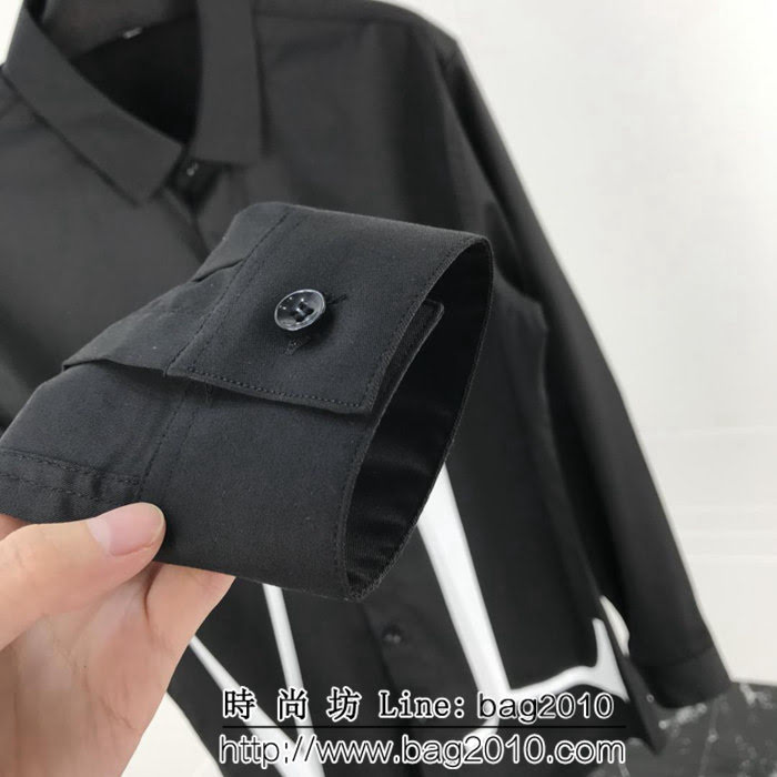 VALENTINO華倫天奴 高端系列 18FW秋冬 VLTN系列 百搭款 府綢男款長袖襯衣 ydi1372